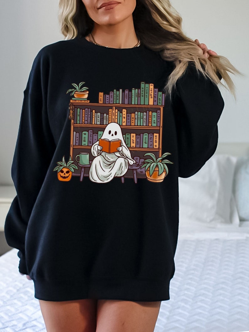 Pumpkin Witch Bookworm Sweatshirt