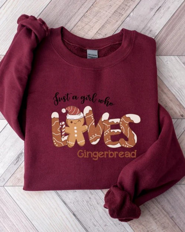 Loves Gingerbread Sweatshirt, Christmas Sweatshirt