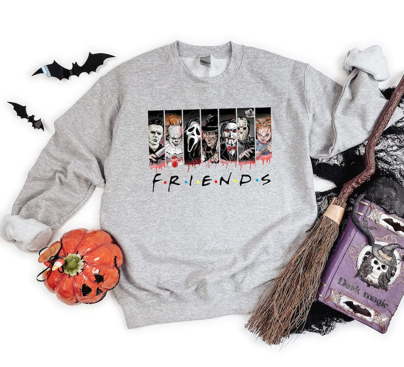 Horror Characters Friends Sweatshirt