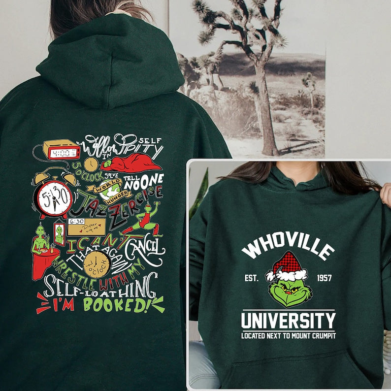 Christmas Est 1957 Two-sided Print Hoodie