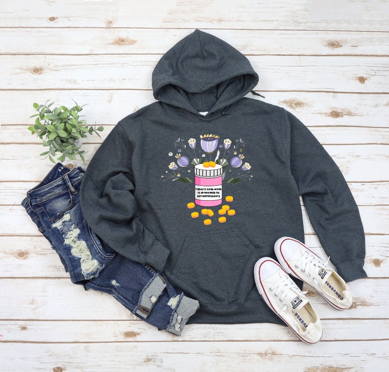 Antidepressant Floral Print Hoodie