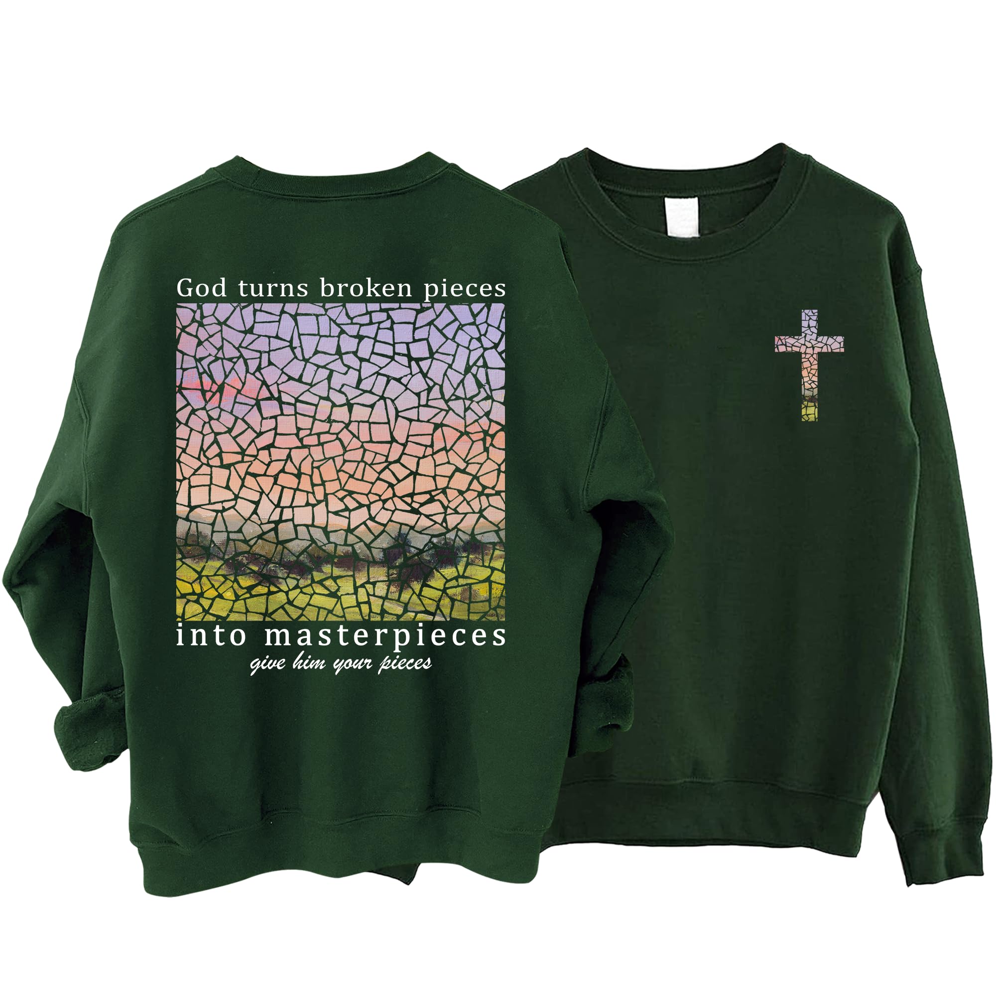 Bible Verse 2 Sided Print Sweatshirt